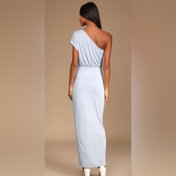 Lulus Take Me Out One Shoulder Maxi Size Medium - Picture 3 of 7